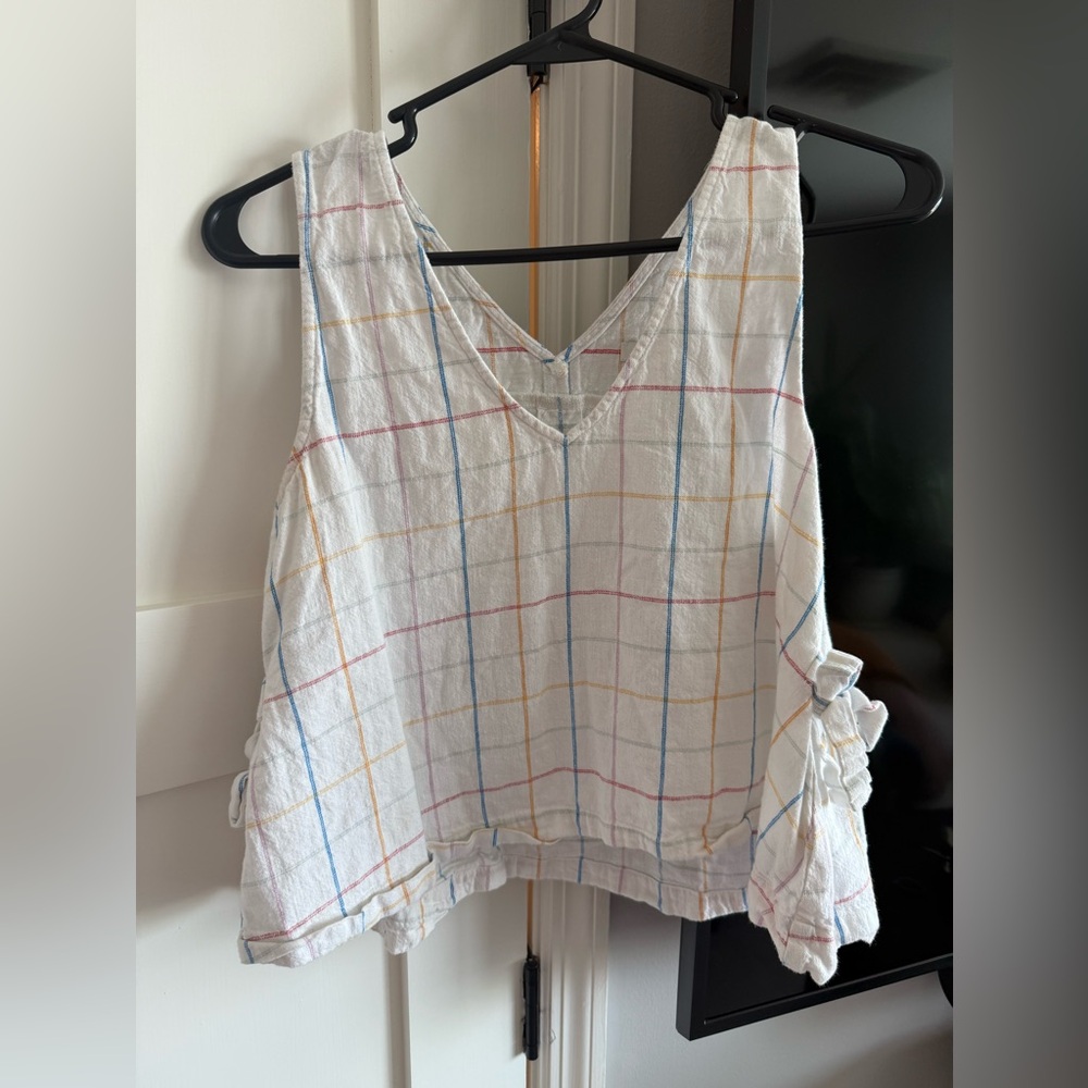 Madewell Plaid Sleeveless Top